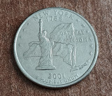 M3 C50 - Quarter dollar - sfert dolar - 2001 - New York - D - America USA, America de Nord
