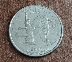 M3 C50 - Quarter dollar - sfert dolar - 2001 - New York - P - America USA