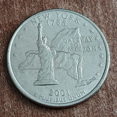 M3 C50 - Quarter dollar - sfert dolar - 2001 - New York - D - America USA