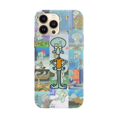 Husa compatibila cu Apple iPhone 13 model Squidward spongebob, Silicon, TPU, Viceversa foto