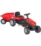 Tractor cu pedale si remorca pentru copii, rosu, Oem