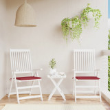 vidaXL Perne scaune grădină 2 buc. roșu vin 50x50x3 cm țesătură Oxford