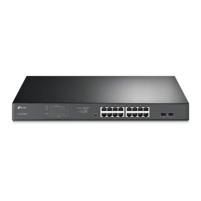 Switch 16 porturi PoE+ Gigabit, 2 porturi RJ45 Gigabit, 2 x Combo SFP Gigabit, Managed - TP-Link TL-SG1218MPE foto