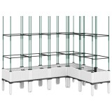 Cumpara ieftin Jardiniera de gradina cu spalier, alb, 160x120x142,5 cm PP
