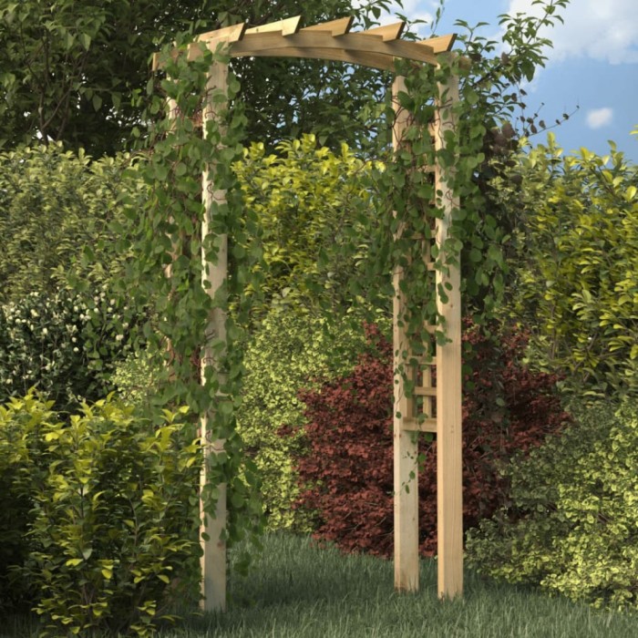 vidaXL Arcadă cu spalier, 110x60x210 cm, lemn masiv de pin tratat 318560