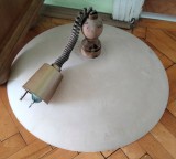 Lustra suspendata vintage 60 cm. sticla alba mata