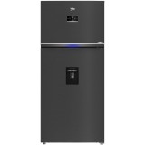Frigider cu doua usi Beko RDNE650E40DZXBRN1, 630 l, Everfresh+, AeroFlow, Compresor ProSmart Inverter, Dozator apa, Clasa E, H 187,7 cm, Dark Inox
