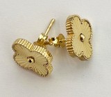 Cercei cu Trifoi din Aur Galben de 14k