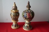 FELINAR CERAMIC PICTAT, LOT 2 BUCATI 33 cm.