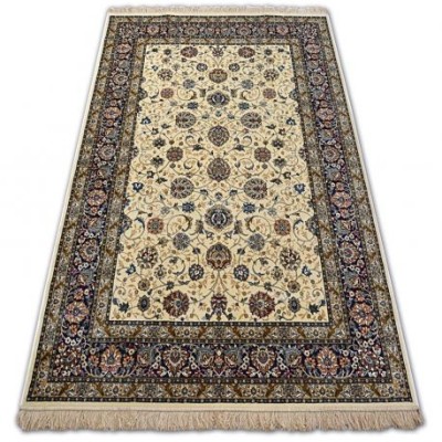 Covor Windsor 22933 Jacquard fildeş - Cadru Flori, 160x230 cm foto