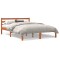 Gossi cadru pat fara saltea, maro ceruit, 120x190 cm, lemn masiv pin