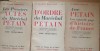 Carte Veche Petain 3 Vol. Jean Thouvenin 1940, Franceza, Sequana, Acte Documente Maresal