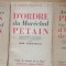 CARTE ~ ACTE SI DOCUMENTE ALE MARESALULUI PETAIN 3 VOL - JEAN THOUVENIN (1940)