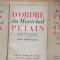 CARTE ~ ACTE SI DOCUMENTE ALE MARESALULUI PETAIN: 3 VOL - JEAN THOUVENIN, 1940