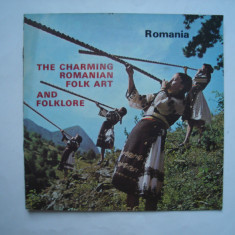 Pliant comunist in lb. engleza Romania the charming romanian folk art