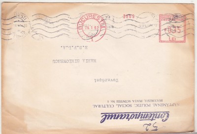 bnk ip Romania - plic Contemporanul cu francatura mecanica 1967 foto