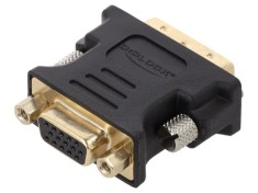 Adaptor DELOCK D-Sub 15pin la DVI-I 24+5 VGA Negru 65016
