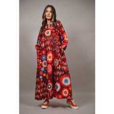 ROCHIE LUNGA CU BUZUNARE MANDALE MONTANERA TALIE UNICA Multicolora
