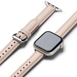 Rama pentru Apple Watch 1/2/3/4/5/6/7/8/9/SE/SE 2 (38/40/41mm) - Ringke Leather One Padded Slim - Cozy Pink