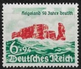 Timbru Germania Al Treilea Reich 1940 Helgoland 50 Ani Germani 6+94 Pf Neștampilat - A007
