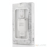 Incarcatoare Retea Tranyoo, V70, 3.6A, Fast Charge Kit, Micro USB Cable, White