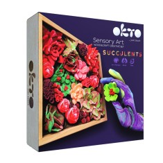 Set creatie wood &amp; craft - succulents, 21*21cm - passion