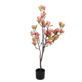 Cumpara ieftin Magnolie roz artificiala in ghiveci 20x15x120 cm