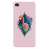 Husa silicon pentru Apple Iphone 4 / 4S, Flamingo With Sunglass