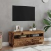 VidaXL Dulap TV cu lumini LED lemn vechi 100x35x40 cm lemn prelucrat 856355