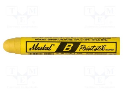 Marker solid galben PAINTSTIK B cu capăt rotund - MARKAL foto