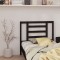 vidaXL Tăblie de pat, negru, 96x4x100 cm, lemn masiv de pin 818804