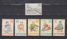 ROMANIA 1961 LP 526 INSTRUMENTE MUZICALE SERIE MNH foto