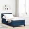 vidaXL Pat boxspring cu saltea cu saltea albastru 90 x 190 cm 3341019