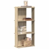 VidaXL Bibliotecă 3 niveluri stejar sonoma 60x30x120 cm lemn prelucrat