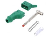Mufă banană verde 4mm 32A 600V