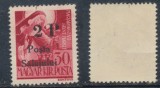 1945 ROMANIA Posta Salajului timbru local original 2P pe 30f Sf Margareta MNH, Stampilat