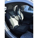 2 x Smart ForTwo Huse Scaune Masini Auto Negru Gri Textile