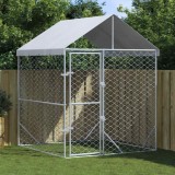 VidaXL Padoc de exterior cu acoperiș argintiu 2x2x2,5m oțel galvanizat