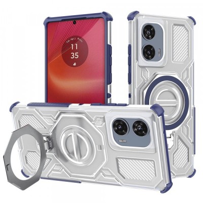 Husa pentru Motorola Edge 50 Fusion, Techsuit, Carbon Shield Pro, Albastra foto