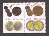 Monaco 2002 - Introducerea monedelor euro, in bloc, MNH