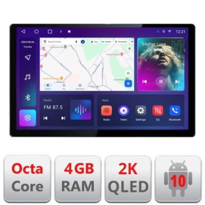 Navigatie dedicata Dacia Duster dupa 2019 N-199 Edonav ecran 13&amp;quot; 2K 8 si 128 Android Waze USB Navigatie 4G 360 Toslink Youtube Radio V1 CarStore Techn foto