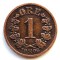 Norvegia 1 ORE 1906 moneda din bronz km # 361 regele OSCAR II