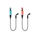 Set hangeri cu lanț Delphin COLOR, 2 buc/set, albastru/rosu