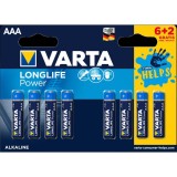 Baterie Varta Longlife Power AAA, 6+2 buc