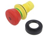 Comutator Siguranță Roșu SCHLEGEL 22mm IP65 Cap Ciupercă &Oslash;22,3mm