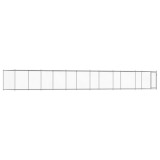 Cumpara ieftin Cusca pentru caini cu usa, gri, 12x2x1,5 m, otel galvanizat