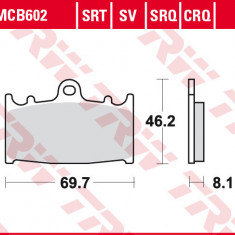 Set placute frana fata TRW MCB602 - Kawasaki ZXR - ZZR 400-1100 - ZX Ninja 600-900 - Suzuki GSF-GSX