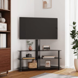 Suport TV de colt cu 3 niveluri pentru 32-70 inchi, negru GartenMobel Dekor, vidaXL