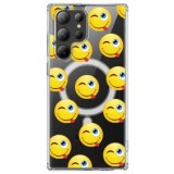 Husa personalizata pentru samsung galaxy s23 ultra, magsafe atasare magnetica, winking face with tongue