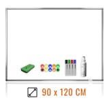 Pachet tabla magnetica alba 90&amp;#215;120 cm, cu accesorii incluse, VISUAL